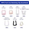 Easy To Use Fuel Line Retainer Clips for Ford Cars 70pcs In Assorted Sizes
