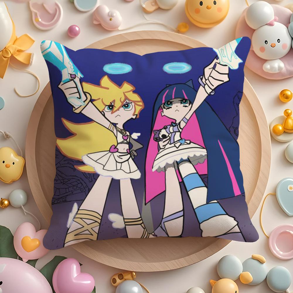 

Наволочка P-Panty & Stocking with Garterbelt Короткий плюш Двусторонняя печать Домашняя Машинная стирка Зимой Наволочка 12x12Inch