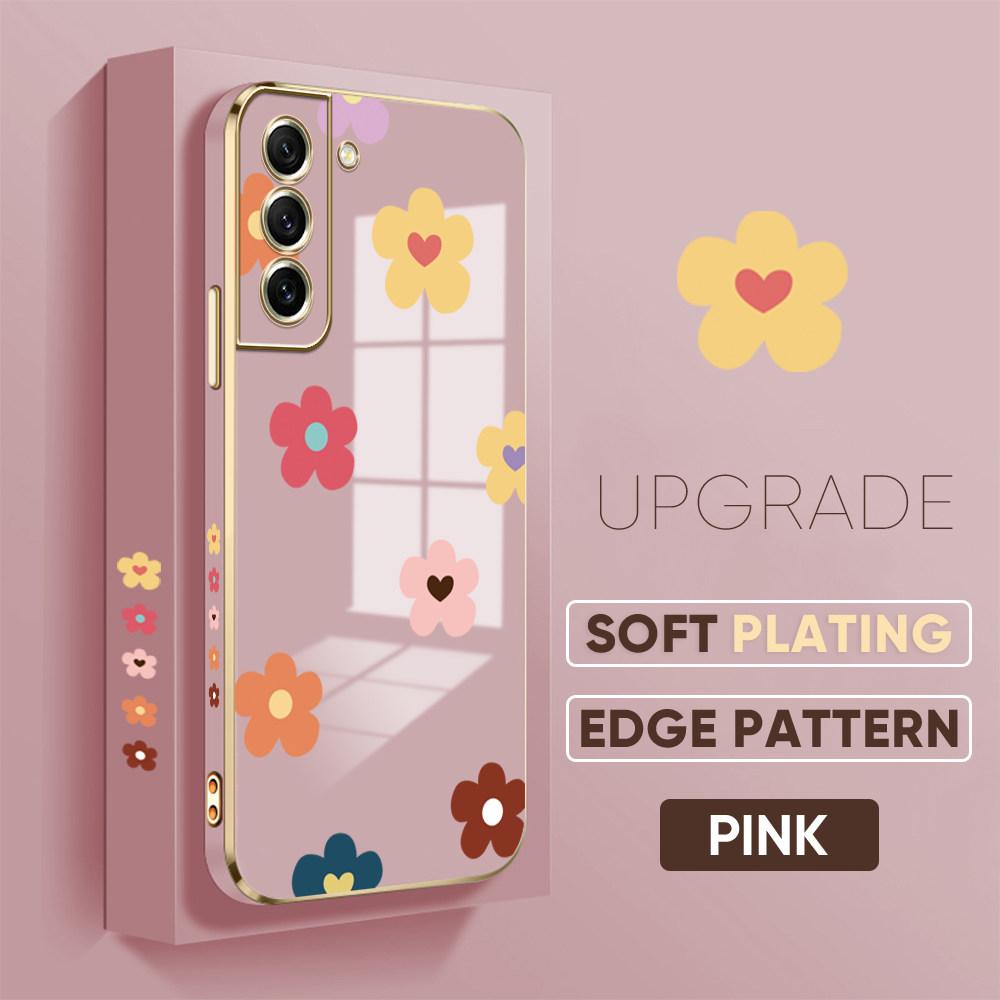 Colorful Printing Patterns Square Edge Pattern Casing Plated Phone Shell Luxury Plating Soft Phone Case for iPhone Motorola Moto OnePlus Samsung