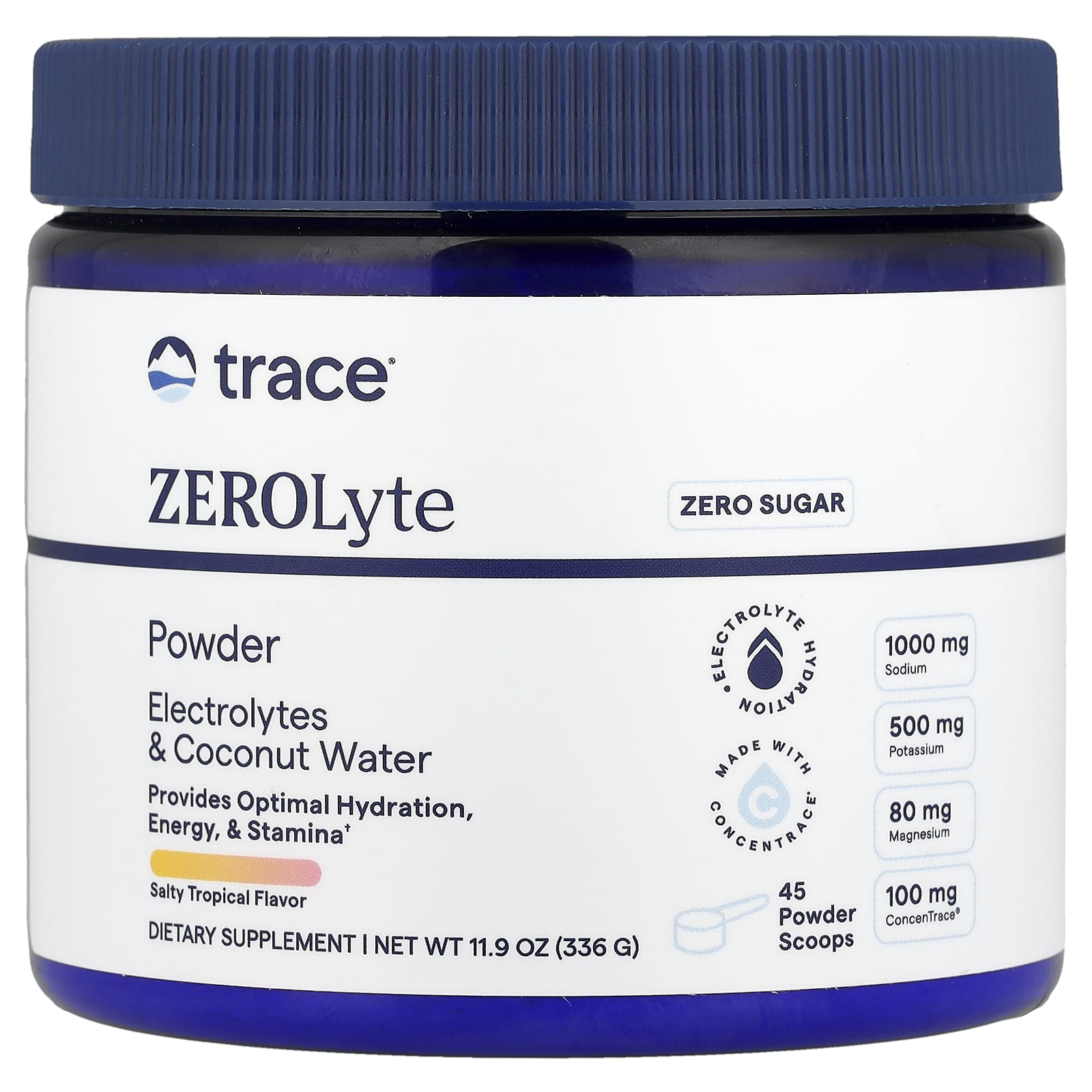 

Trace, ZeroLyte Powder, Salty Tropical, 336g (11.9oz)