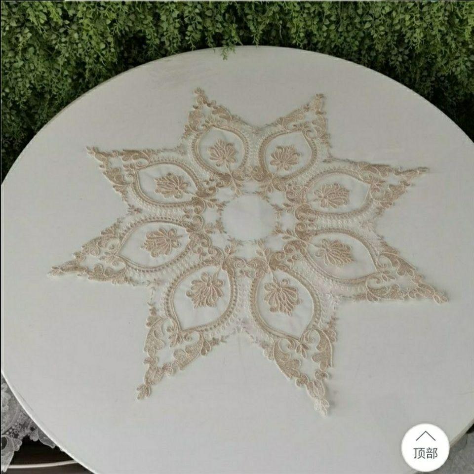 Lace Embroidered Tablecloth Tea Table Lamp Cover Round Table Tablecloth Luxurious Cover