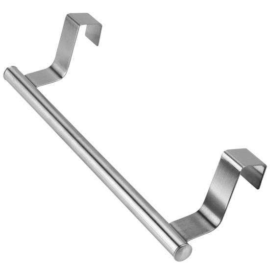 Towel Rack Stainless Steel Hanging Towel Shelf Space-Saving Punch-Free Storage Holder for Kitchen Bathroom