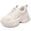 Beliebte Dad Shoes Damen 2025 Frühling und Sommer neu dicksohlige erhöhende vielseitige kleine schwarze dicksohlige Muffin-Sneaker