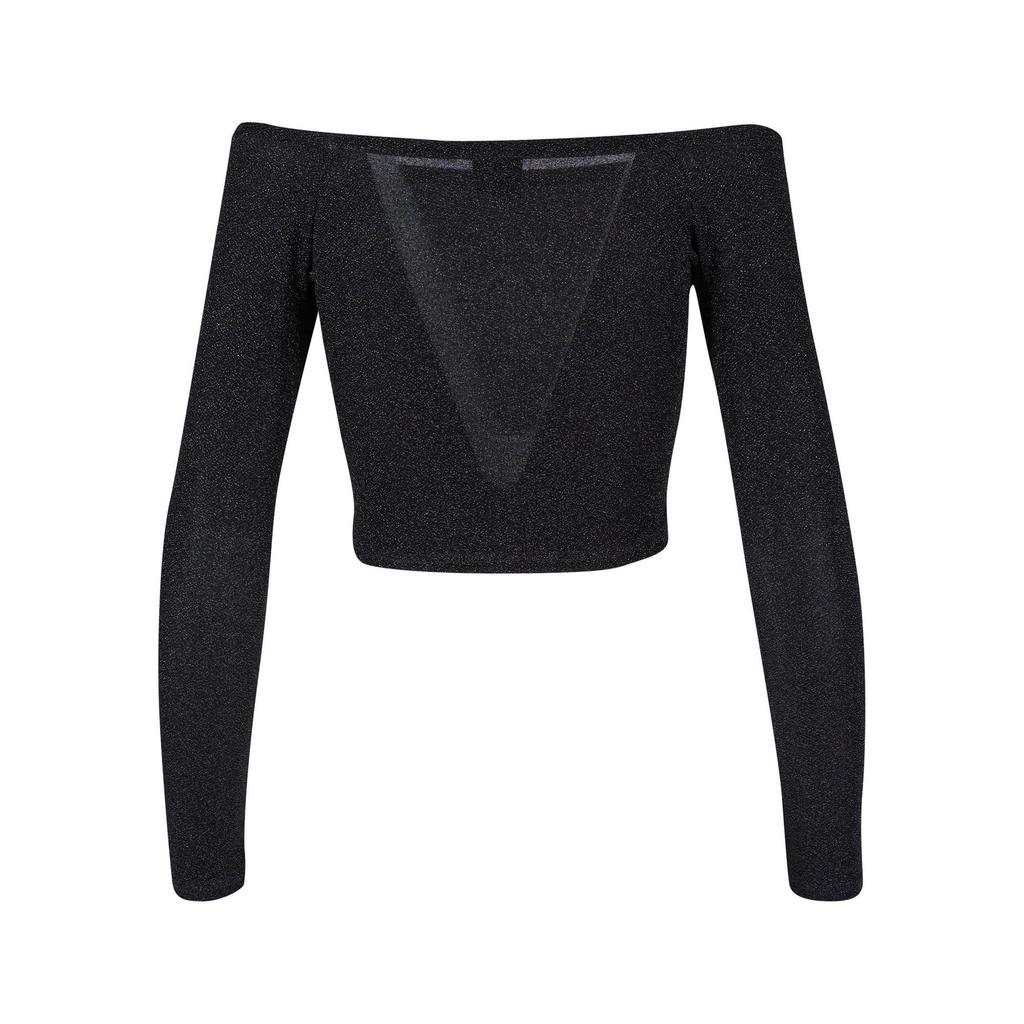 Urban Classics Dam/Damer Glitter Off Shoulder Långärmad Topp