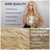 Blonde Body Wave Synthetic Wigs For Women Long Wave White Lolita Cosplay Party Natural Heat Resistant Hair Pelucas De Mujer