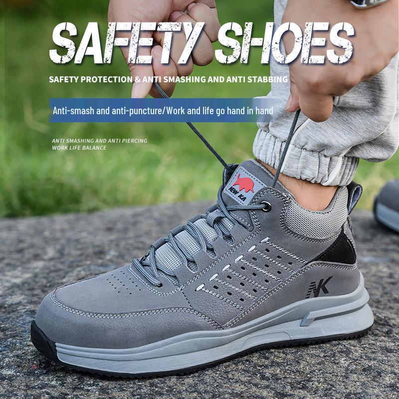 Custom Men's Breathable Anti-Slip Safety Shoes – Smash & Puncture Resistant