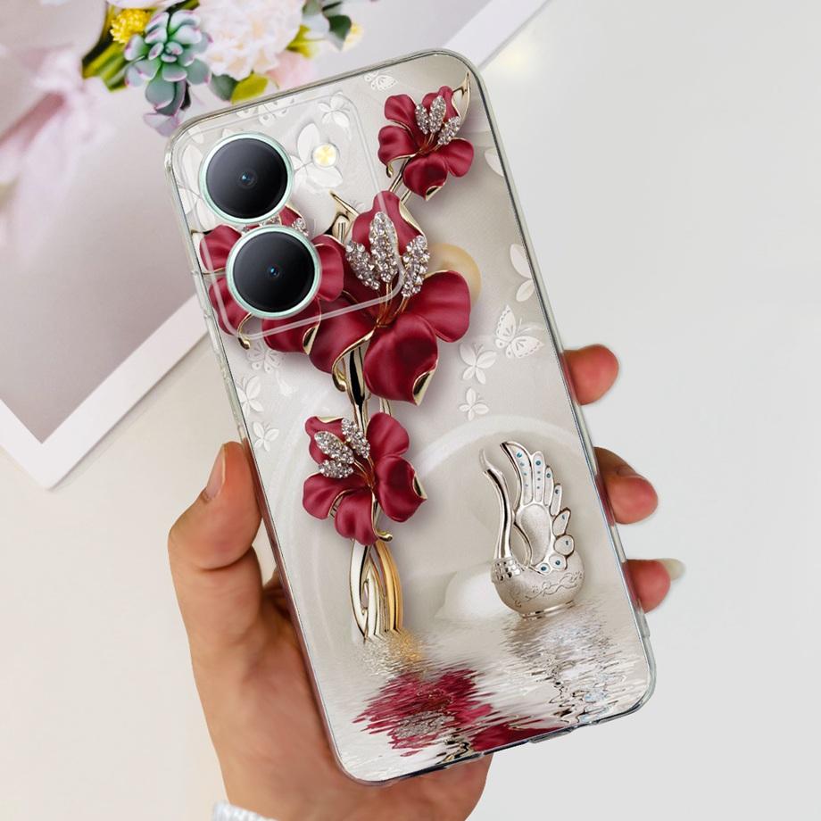 For Vivo Y78 Case Vivo Y78 Plus 5G Soft TPU Silicone Capa Coque For Vivo V29 Lite V2244 Back Cover Lovely Cat Cartoon Girly Etui