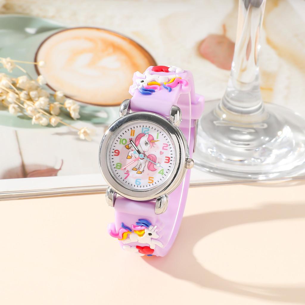 Wasserdichte Cartoon-Quarz-Kinderuhr mit PVC-Armband für Spiel und Schulgebrauch