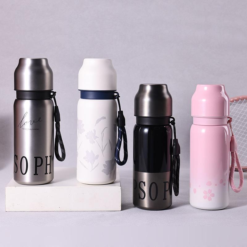 Creative Stainless Steel Thermos Cup Large Capacity Cold Water Cup Outdoor Portable Sports Water Cup