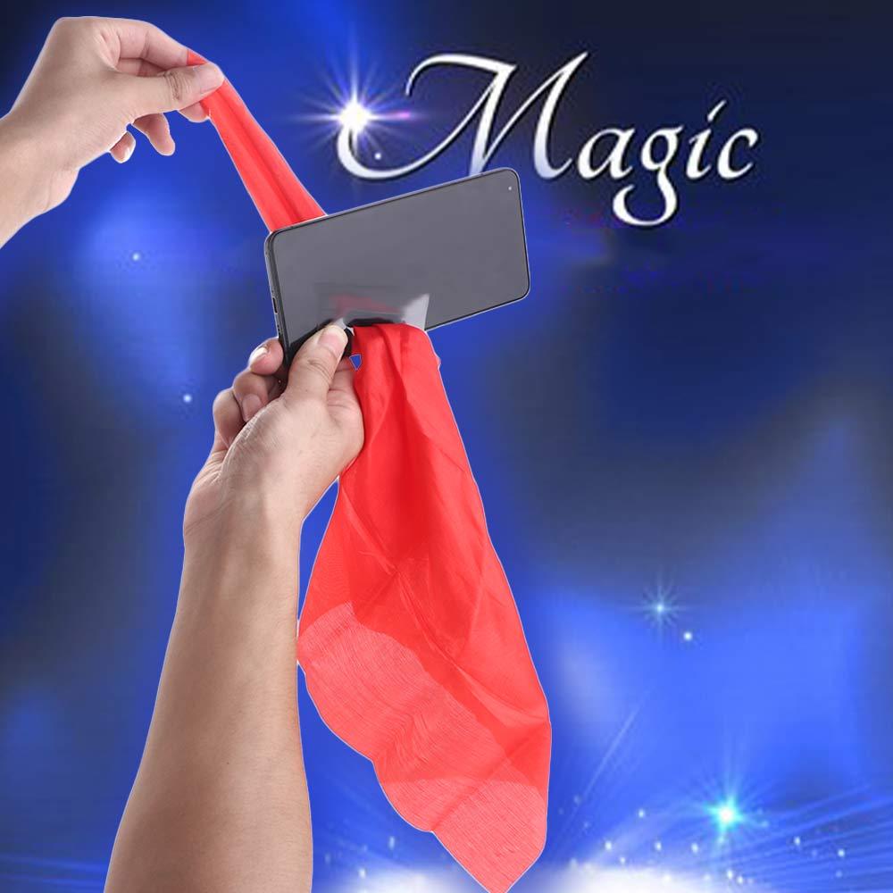 Performance Magic Through Phone Magic Tricks Silk Through Phone Silk Magic Trick Silk Kerchief