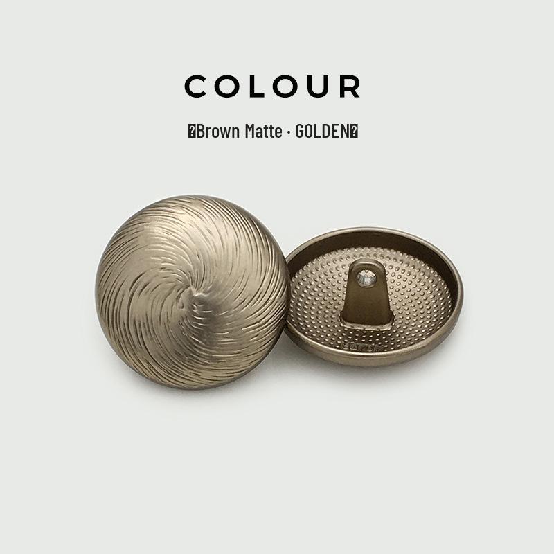 

Metal Textured Round Buttons for Versatile Outerwear, Windbreakers, Sweaters, and Suits.