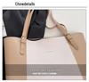 Korean Style Color Block Large Capacity Tote Bag - Women's Fashionable High-End Versatile Shoulder Bag