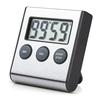 Eleganter digitaler Küchentimer Edelstahl Starker Magnetrücken Lauter Alarm Großes Display zum Kochen Lernen Sport