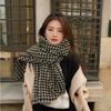 2025 Women's Retro Plaid Faux Cashmere Scarf Shawl - Versatile Autumn/Winter Neck Warmer