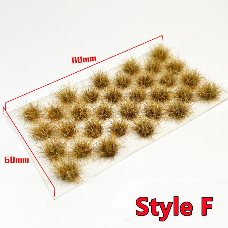 32PCS Seasonal Grass Tuft Model Sand Table Building Scene Simulation Turf DIY Handmade Grass Nest Grass Model Railroad Scenery