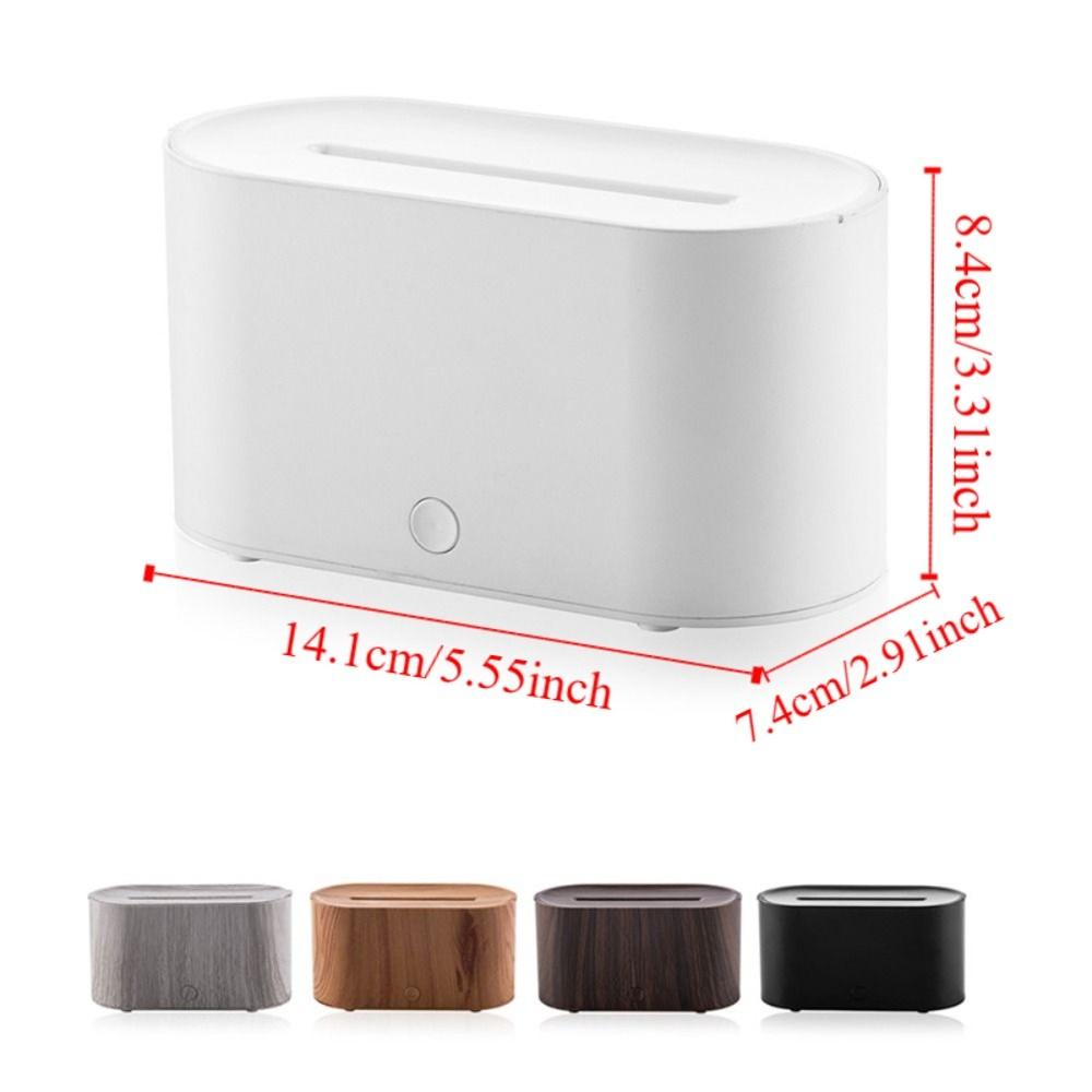 130ml Capacity Ultrasonic Flame Humidifier Colorful Light Atomization Diffuser  Bedroom Use