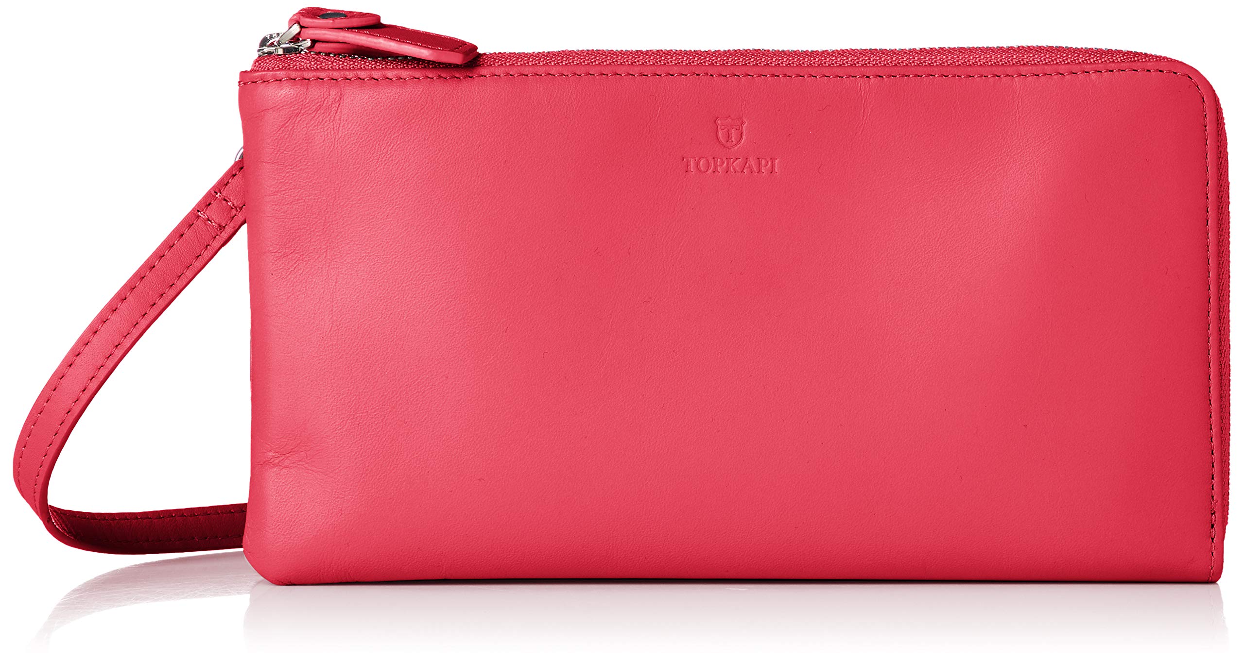 

Soft smooth leather wallet shoulder bag Mellow Pink [Topkapi]