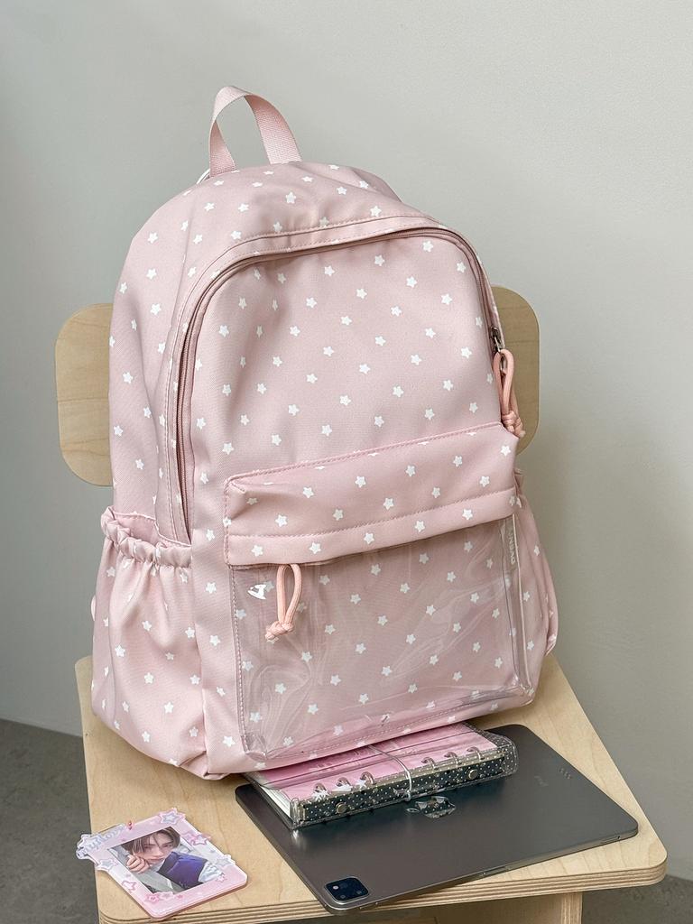Schoolbag Korean Version Ins Storm Point Backpack Female Simple Small Fresh Cute Backpack Large Capacity Junior High School Student Schoolbag