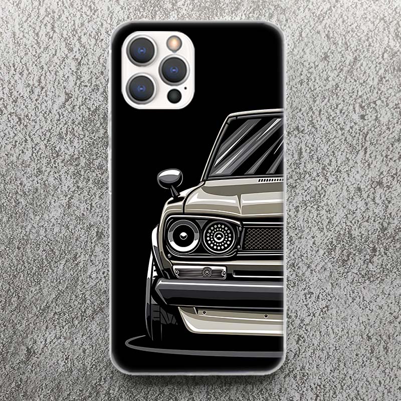 JDM Tokyo Drift Sports Car Male Men Phone Case For iPhone 17 16 15 14 13 12 11 Pro Max Mini Plus Air 7 SE 8 Soft Silicone Print