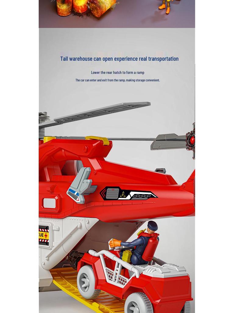 Sam's Multifunctional Rescue Helicopter Toy with Water Spray Feature for Kids