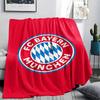 1 szt. Koc flanelowy z nadrukiem FC Bayern Monachium, Wysoka jakość, Na wszystkie pory roku, Wystrój domu, Ciepło i komfort, Idealny na prezenty świąteczne