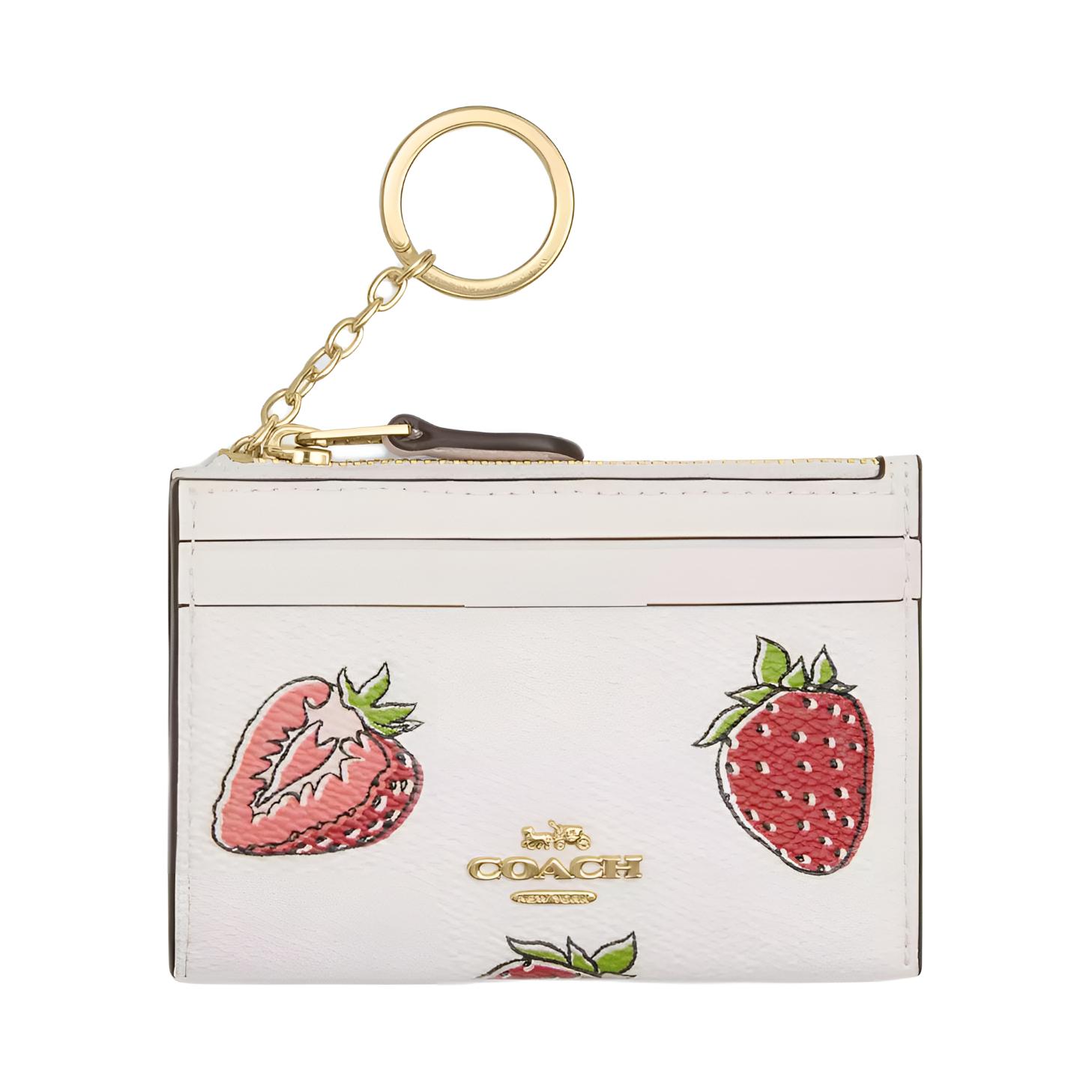 

Новый тонкий чехол для ID COACH из канвы с принтом, мини-женский, белый CAR17-IMCAH 10.9*1.5*8.1CM