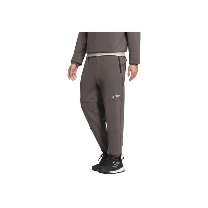 Adidas French Terry Sweat Pants With Solid Color Logo Men Bottoms Charcoal-Grey IW3910