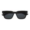 Saint Laurent Full Frame Design Metal Resin Acetate Rectangular Sunglasses Unisex Sunglasses Black 822253Y99671033