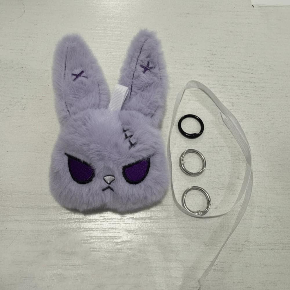 Fluffy Halloween Plushie Compact Stitched Bunny Spooky Toy Gothic Rabbit Teens светло-фиолетовый