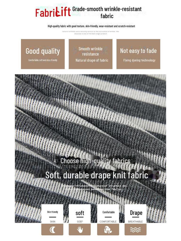 Damen High Waist Gestreifte Slim Hose - Atmungsaktiv, Lässig, Vielseitig und Modisch Gerade Hose.