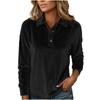 Women's Asymmetrical Long Sleeved Collar Shirt Top