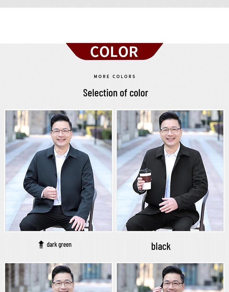 Men's Spring 2025 Middle-Aged & Elderly Dad Jacket