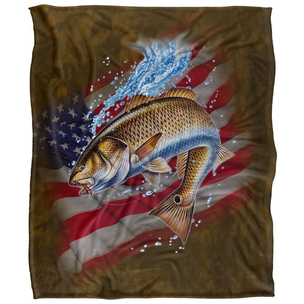 JQ Licensing Silky Redfish Fishing Supersoft Blanket
