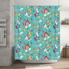 Cute Animal Cartoon Kids Bathroom Shower Curtain Waterproof Nursery Decor Set