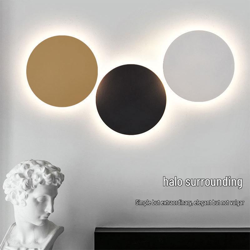 Modern Minimalist Round Wall Lamp for Bedroom and Living Room Decor