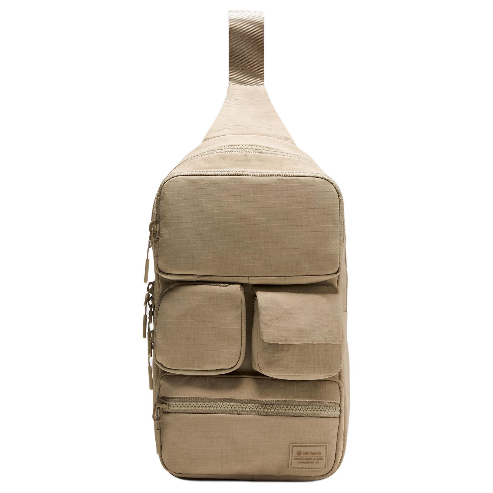 Lululemon Multi-Pocket 5L Adjustable Shoulder Strap Mesh Chest Bag Unisex bags Oak-Brown LU9COHS-068684 Oak Brown/SHOK
