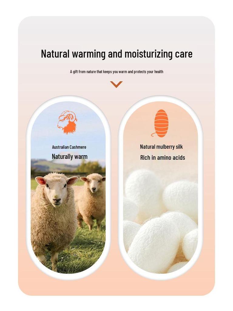 Women's German Cashmere Silk Thermal Underwear Suit - Self-Heating, Velvet-Lined for Autumn/Winter, 37°C Constant Temperature