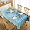 2D Flat Printed Tablecloth Nature Tree Silhouette Waterproof Polyester Table Protector Dining Room Coffee Table Party Wedding