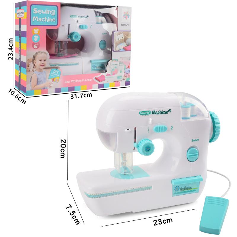 Mini machine à coudre électrique pour enfants - jeu éducatif en plastique
