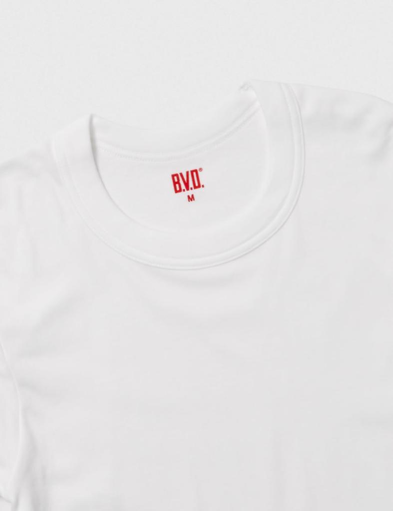 Warm Smooth Crew Neck Long Sleeve White B.V.D. Men's Undershirt, Fleece-Lined Shirt,