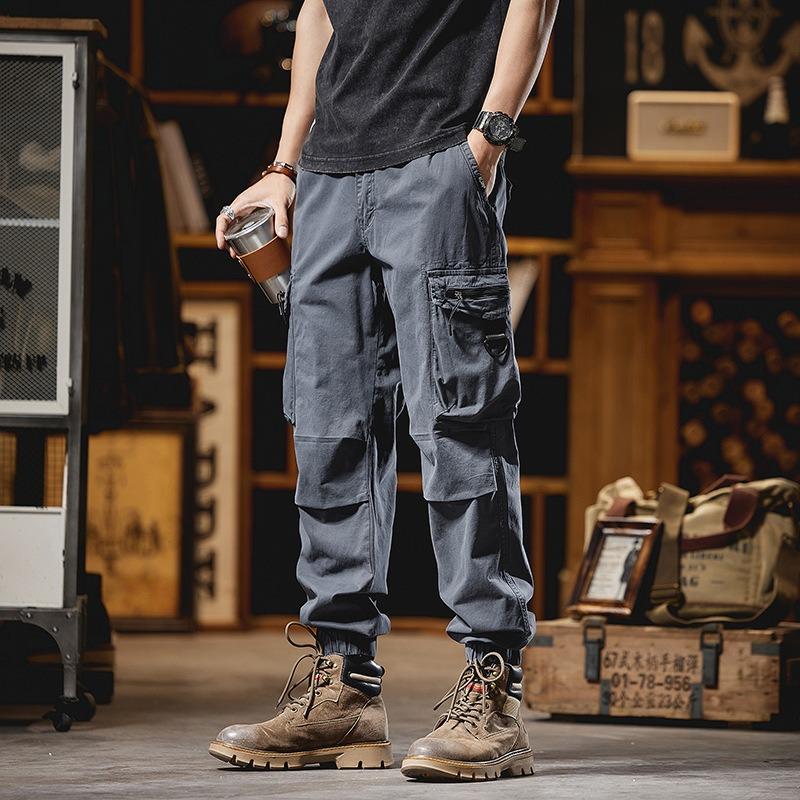 Men's New Overalls Wear-resistant and Dirt-resistant Loose Industrial Style Men's Pants Casual High-end Trendy Brand Men's Pants Men's Clothing