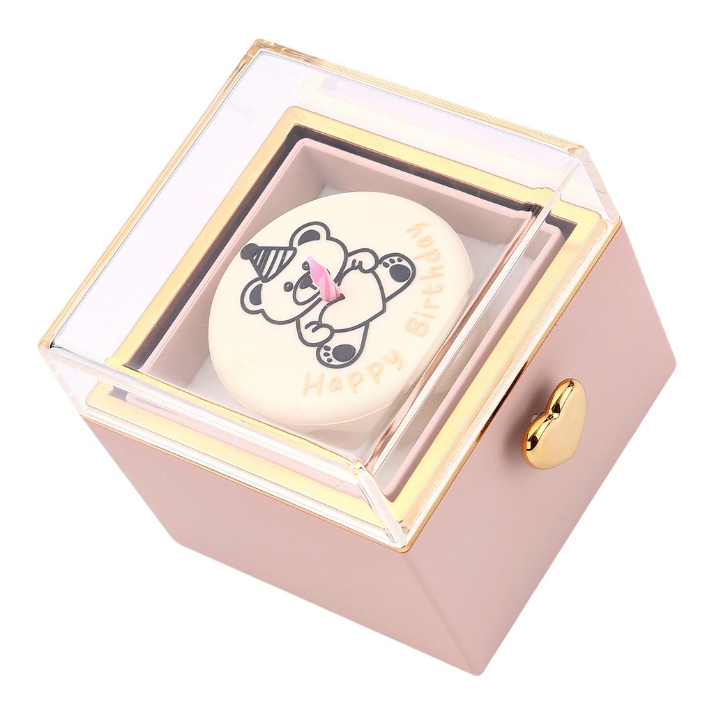 Elegant Rotating Ring Box for Proposals and Surprises Candle Holder Ring Case Elegant Jewelry Presentation Case