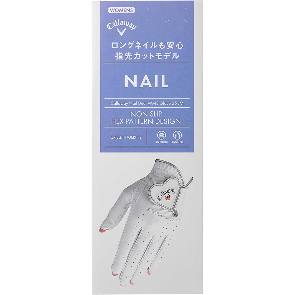 Callaway NAIL DUAL Women's Golf Gloves White Size M (18cm-19cm) Right and Left Hand