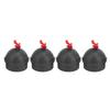4pcs Cue Chalk Holder Pocket Rubber Billiard Pool Chalk Holders with Cord AccessoryBlack