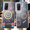 Smiley Face Streifen Klare Hülle Für Xiaomi Mi Poco X3 NFC M3 Pro F3 F1 11 Lite 12 Redmi Note 10 9S 8 7 9 Weiche Handyhülle