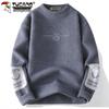 TUCANO Men's Faux Mink Half-High Collar Knit Sweater