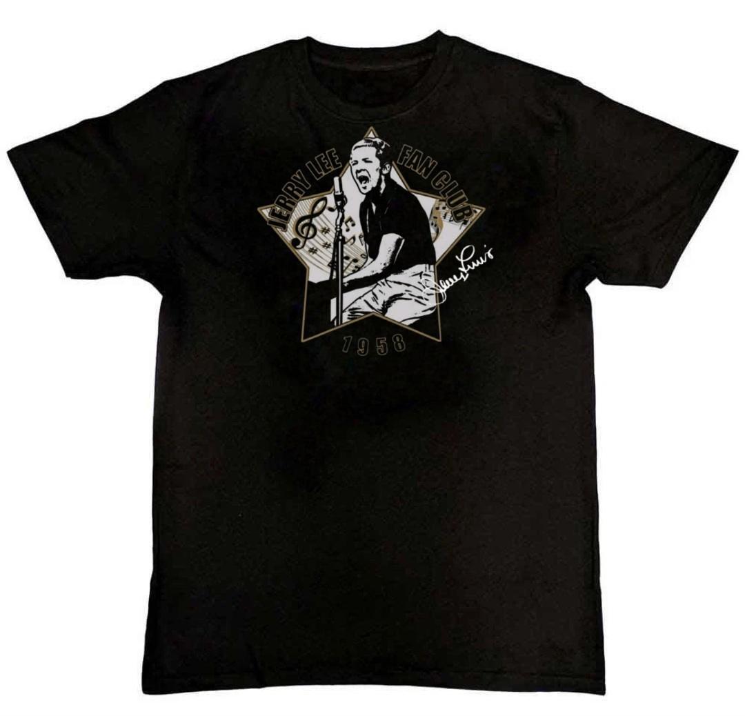 Vtg Jerry Lee Lewis 1985 Tour Graphic Print T-Shirt S