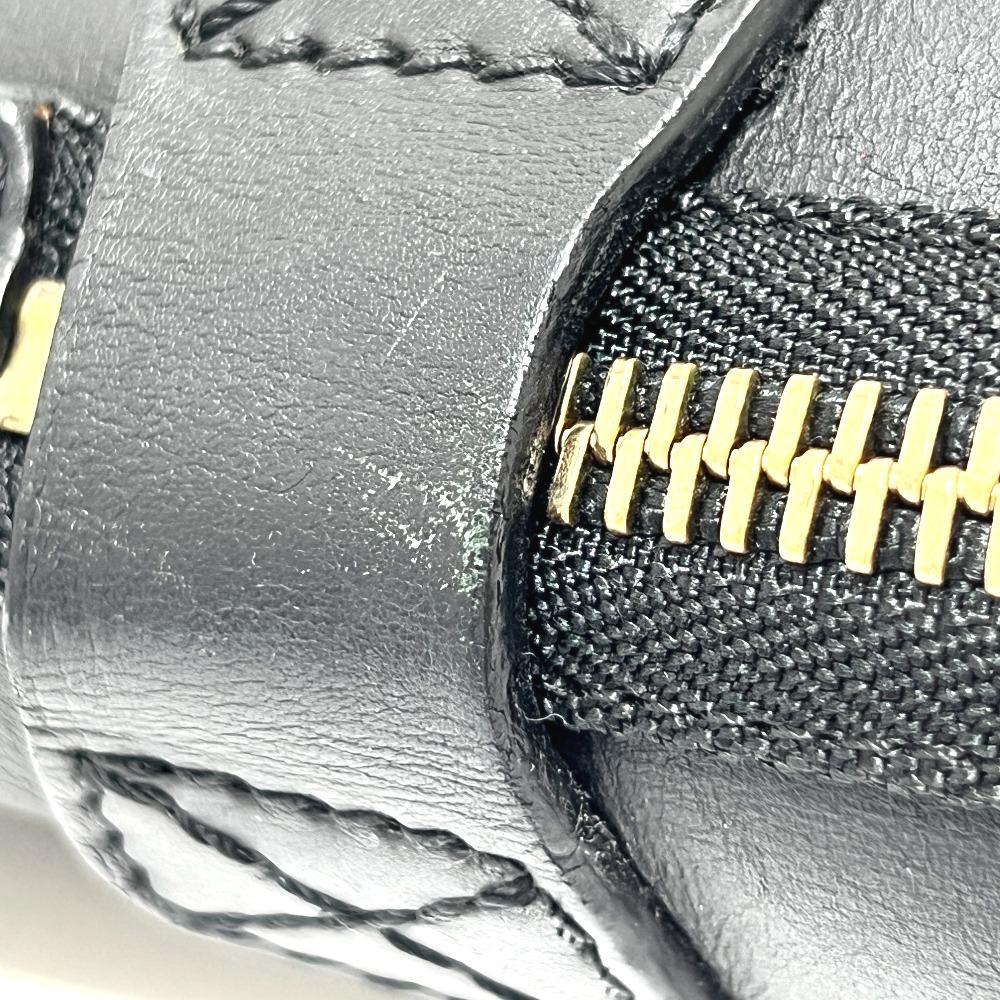 CELINE Luggage medium Bag Hand Bag Tote Bag Leather Black/gray