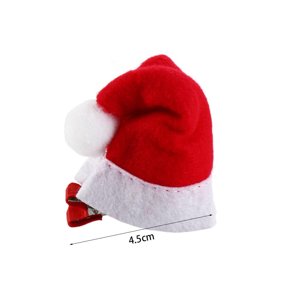 Merry Christmas Decor Red Christmas Hat Hairpin Santa Claus Red Barrette Children Deer antler Hair Clip Gifts