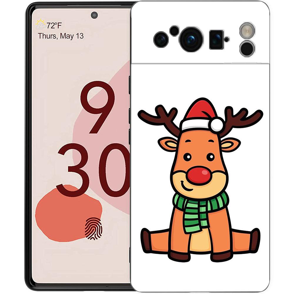 Weihnachtsmann-Telefonhülle für Google Pixel 8 7 6 Pro 6A 7A 5G, weiches Silikon, stoßfestes TPU, schwarze Abdeckung, TPU-Fundas